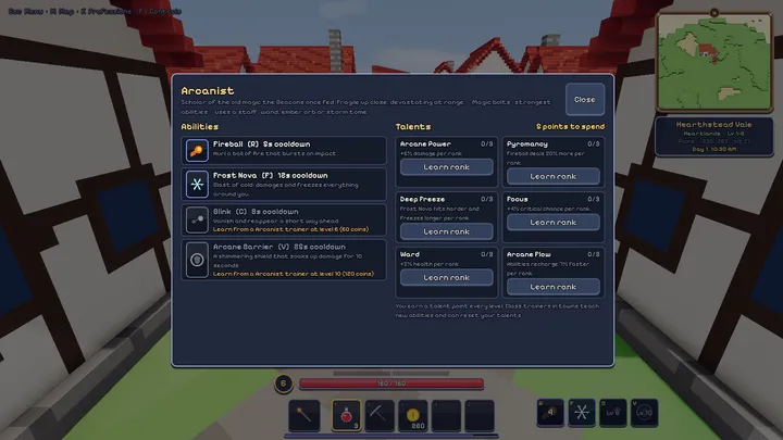 Class abilities and talents