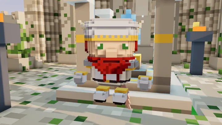 An armoured hero at the shrine in the Temple of the Dawn