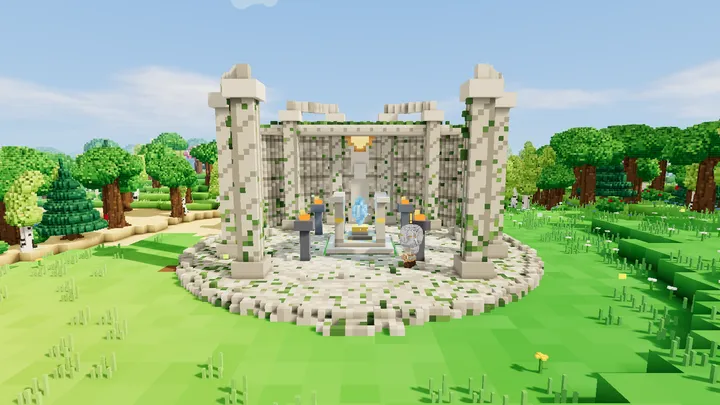 The ruined Temple of the Dawn, where every hero wakes